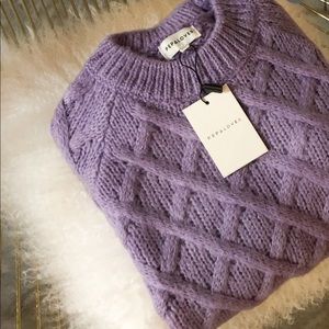 ModCloth PepaLoves Lavender Knit Sweater